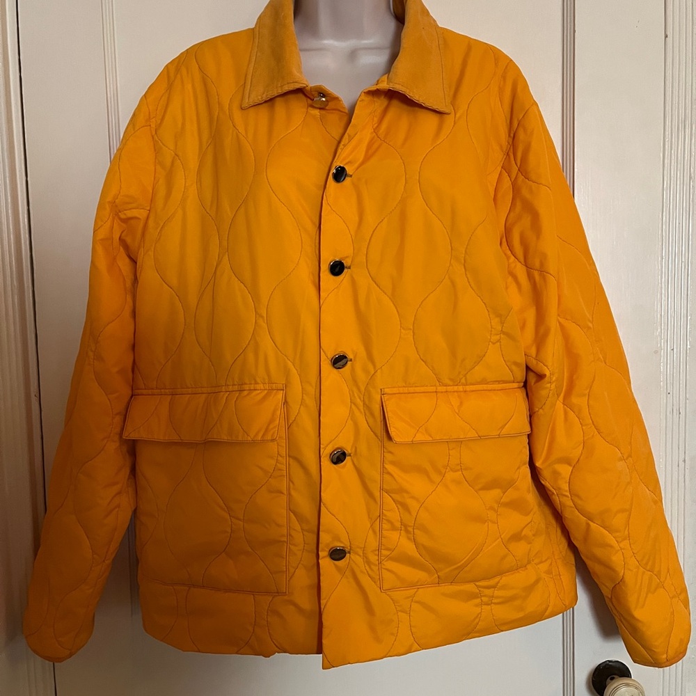 REKNOWNED Marigold Quilted Jacket with Corduroy Collar